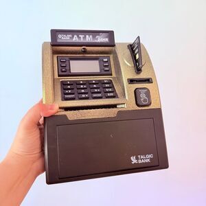 Black Talgic Pink Electronic ATM Bank Toy ATM Piggy Bank for Real Money, Digital